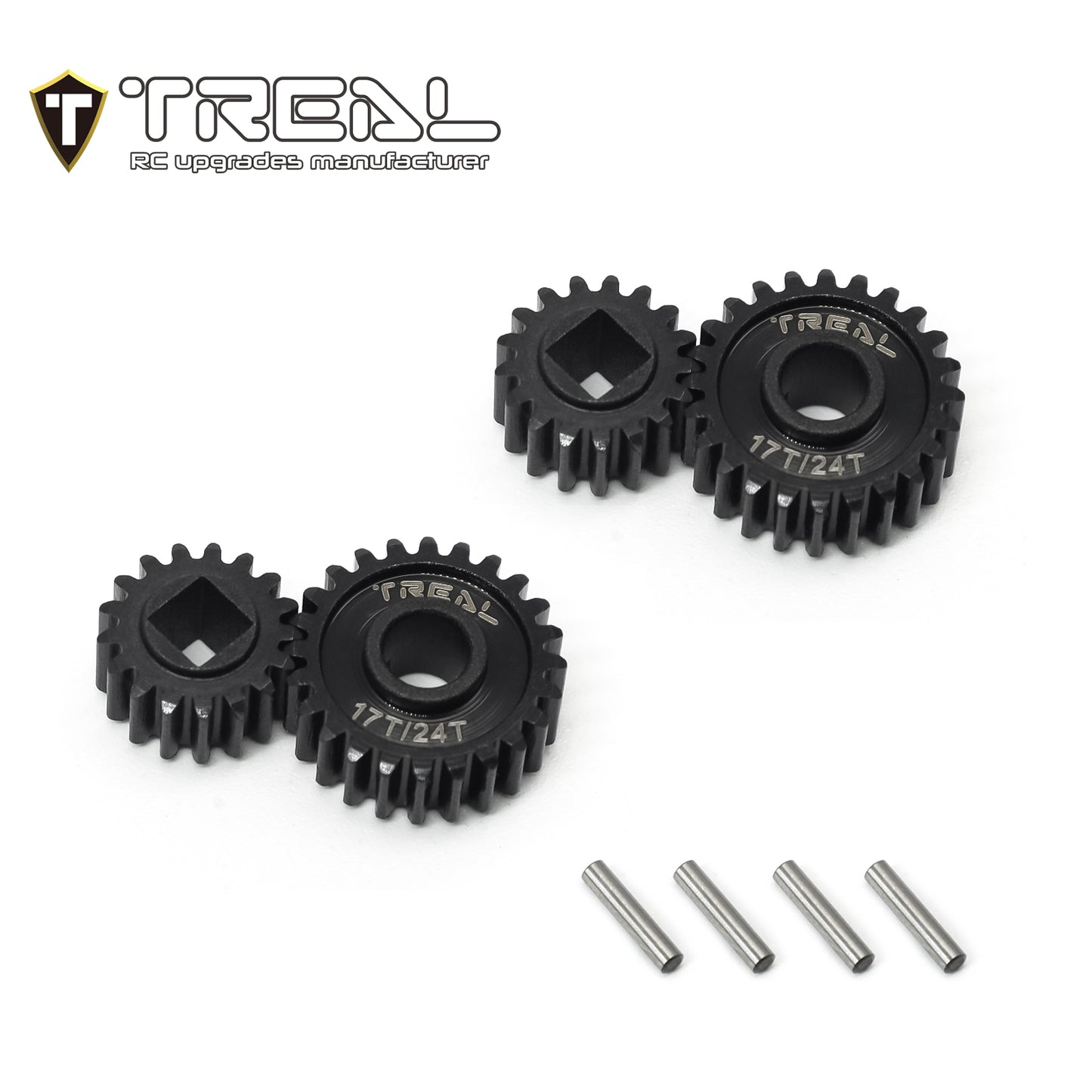 TREAL UTB18 Capra Overdrive Portal Gears 17T/24T Harden Steel Gears Compatible with Axial 1/18 UTB18