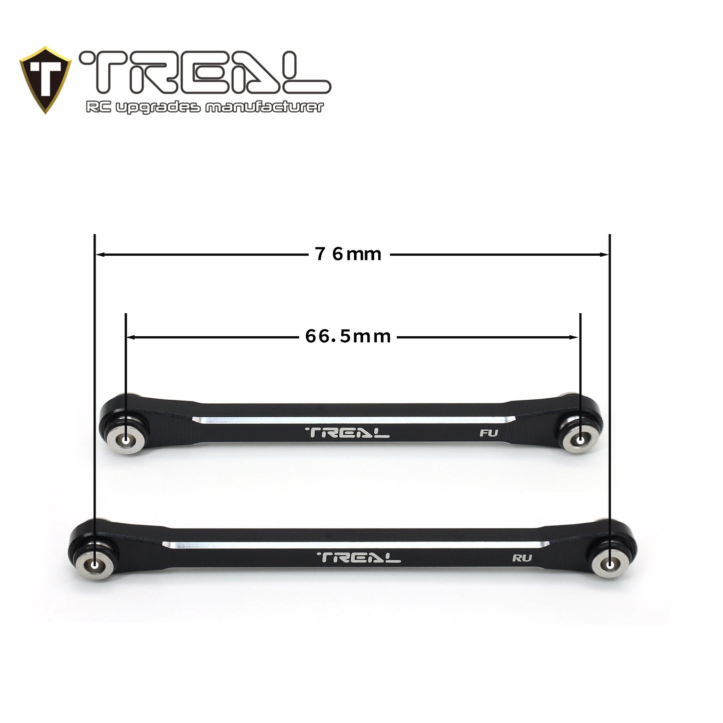 TREAL UTB18 Capra Upper Links Set (4pcs) Aluminum 7075 Upper Chassis 4-Links Upgrades