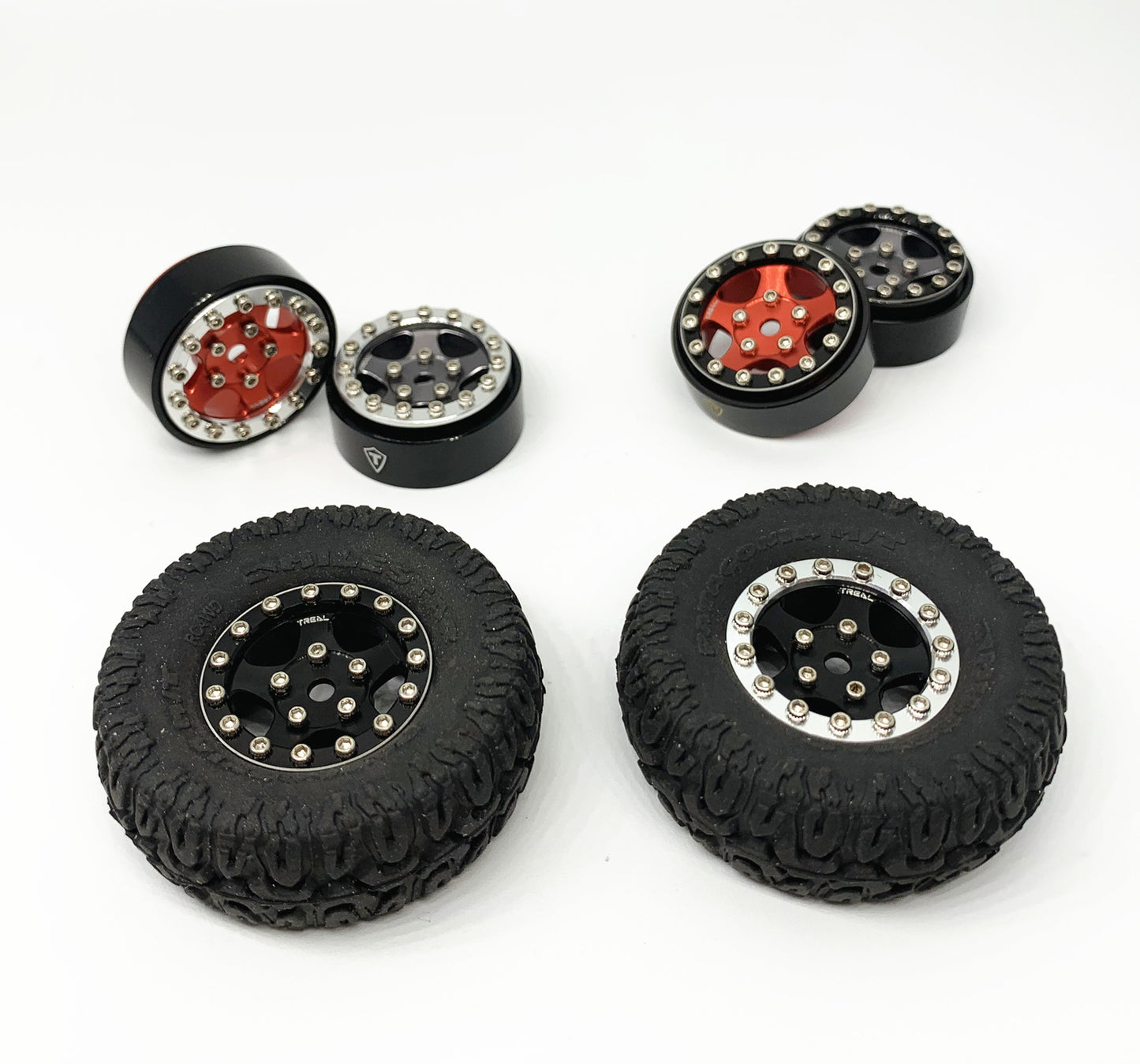 Treal 1.0 Beadlock Wheels(4P-Set) for Axial SCX24 Aluminum CNC Machined 11.6g-B Type