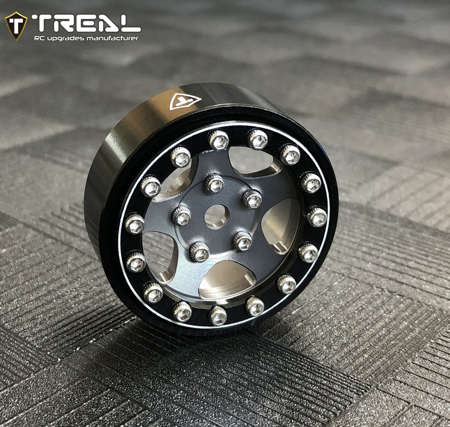 Treal 1.0 Beadlock Wheels(4P-Set) for Axial SCX24 Aluminum CNC Machined 11.6g-B Type