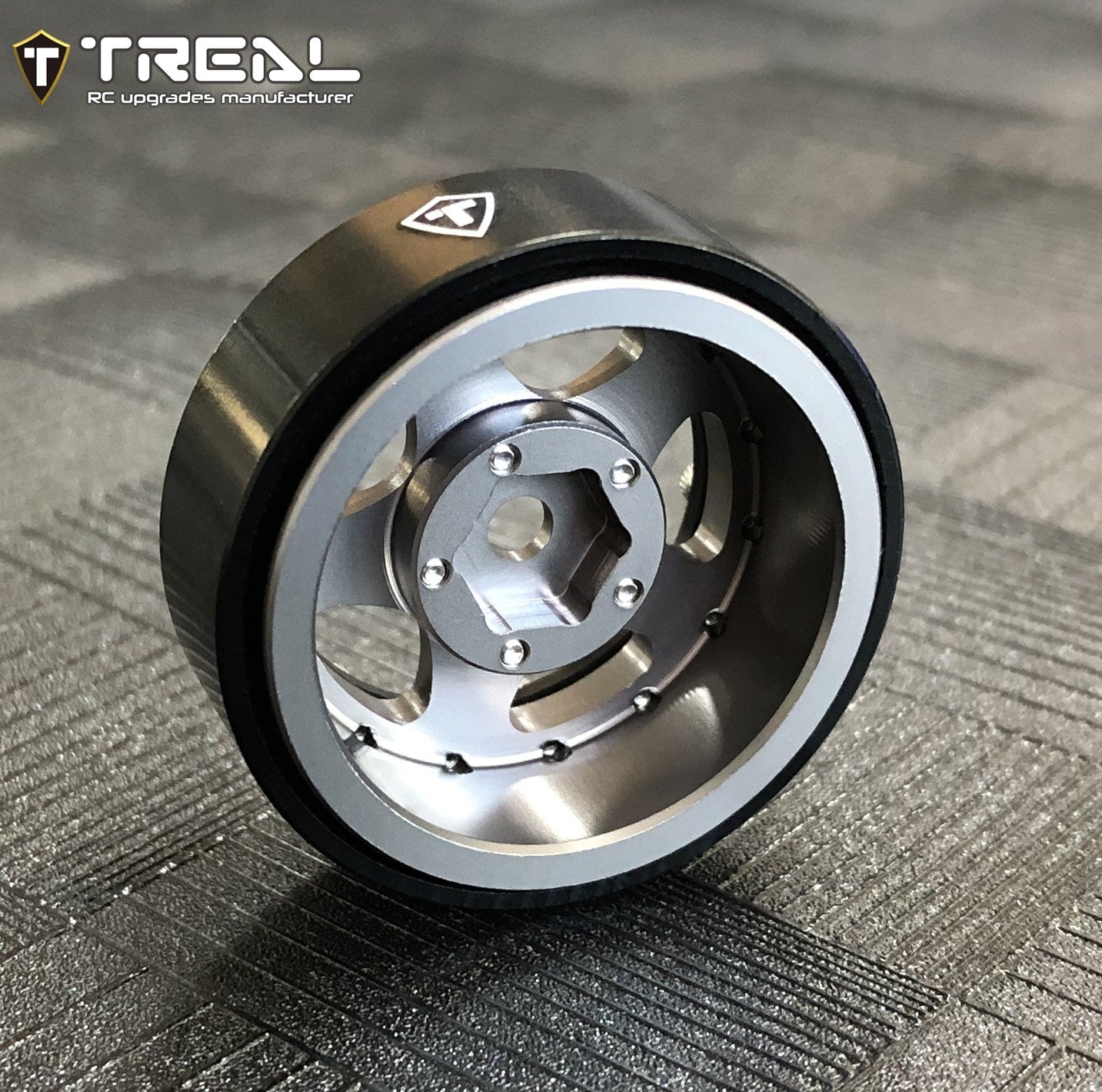Treal 1.0 Beadlock Wheels(4P-Set) for Axial SCX24 Aluminum CNC Machined 11.6g-B Type