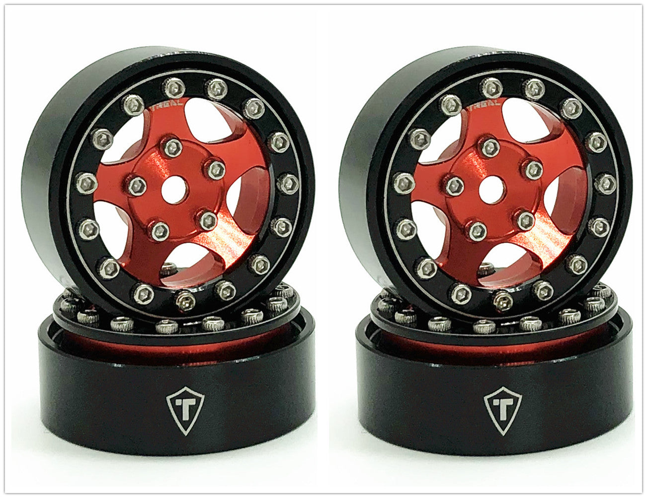 Treal 1.0 Beadlock Wheels(4P-Set) for Axial SCX24 Aluminum CNC Machined 11.6g-B Type