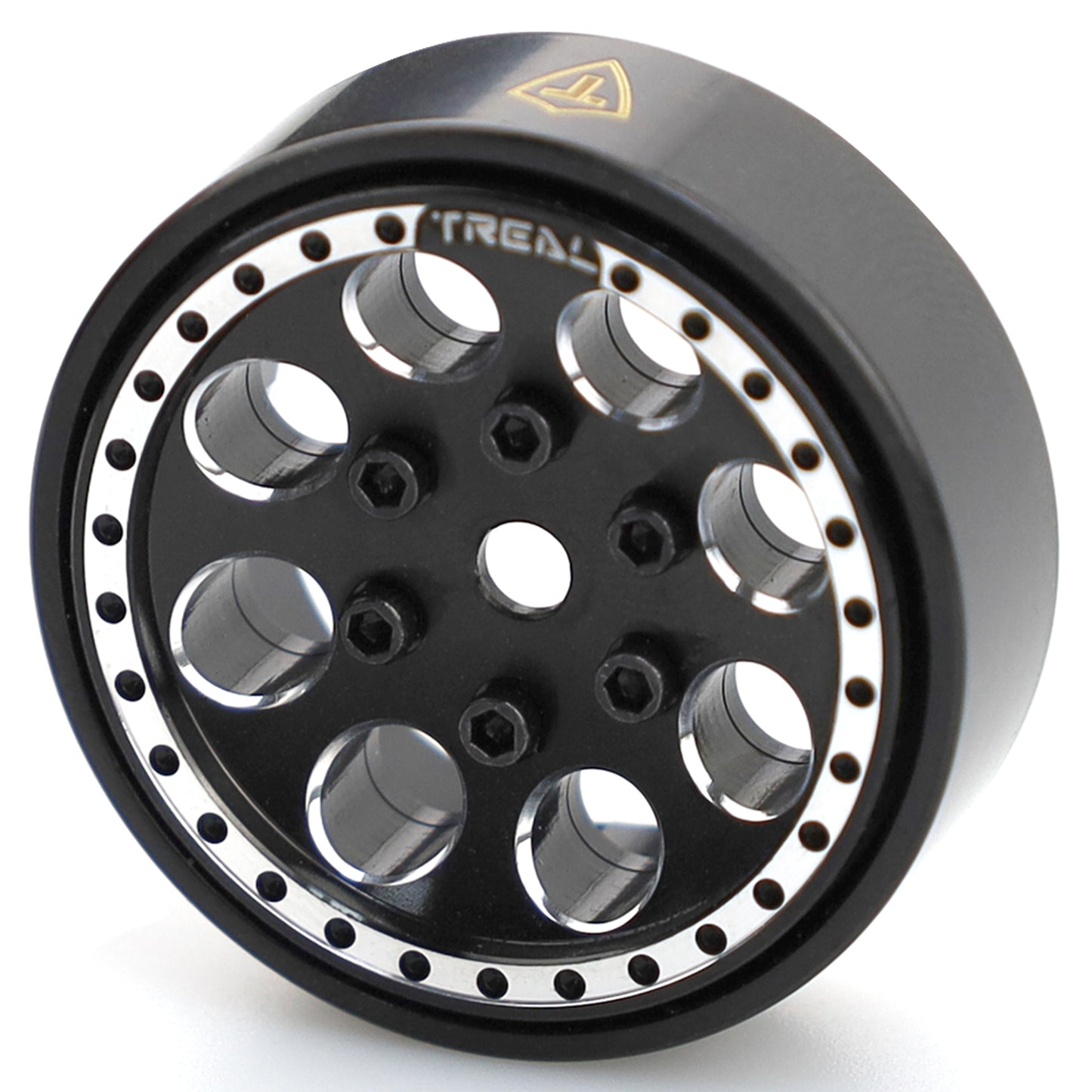 Treal 1.0 Beadlock Wheels(4P-Set) for Axial SCX24 1/24 Crawler Brass Ring Weighted 27.3g Type A