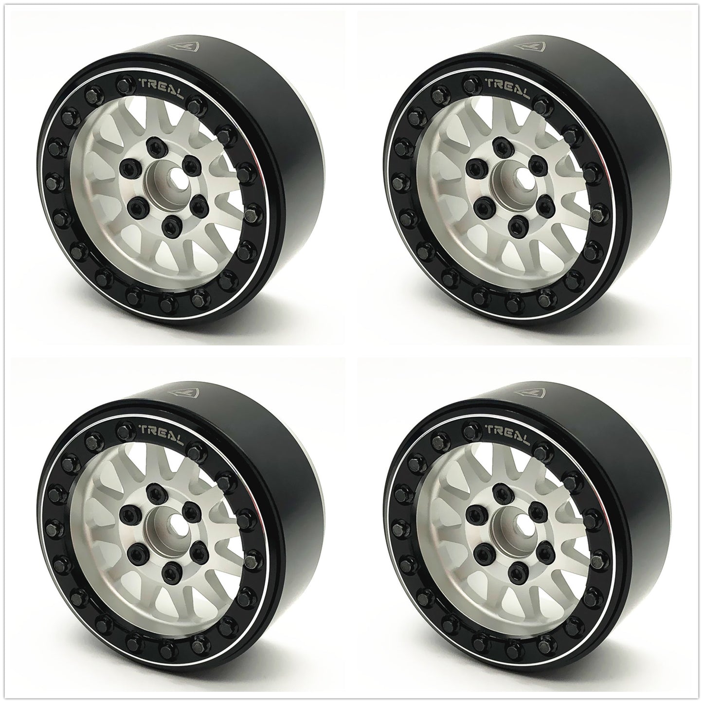 Treal 1.9 beadlock wheels (4P-Set) Alloy Crawler Wheels for 1:10 RC Scale Truck -Type D