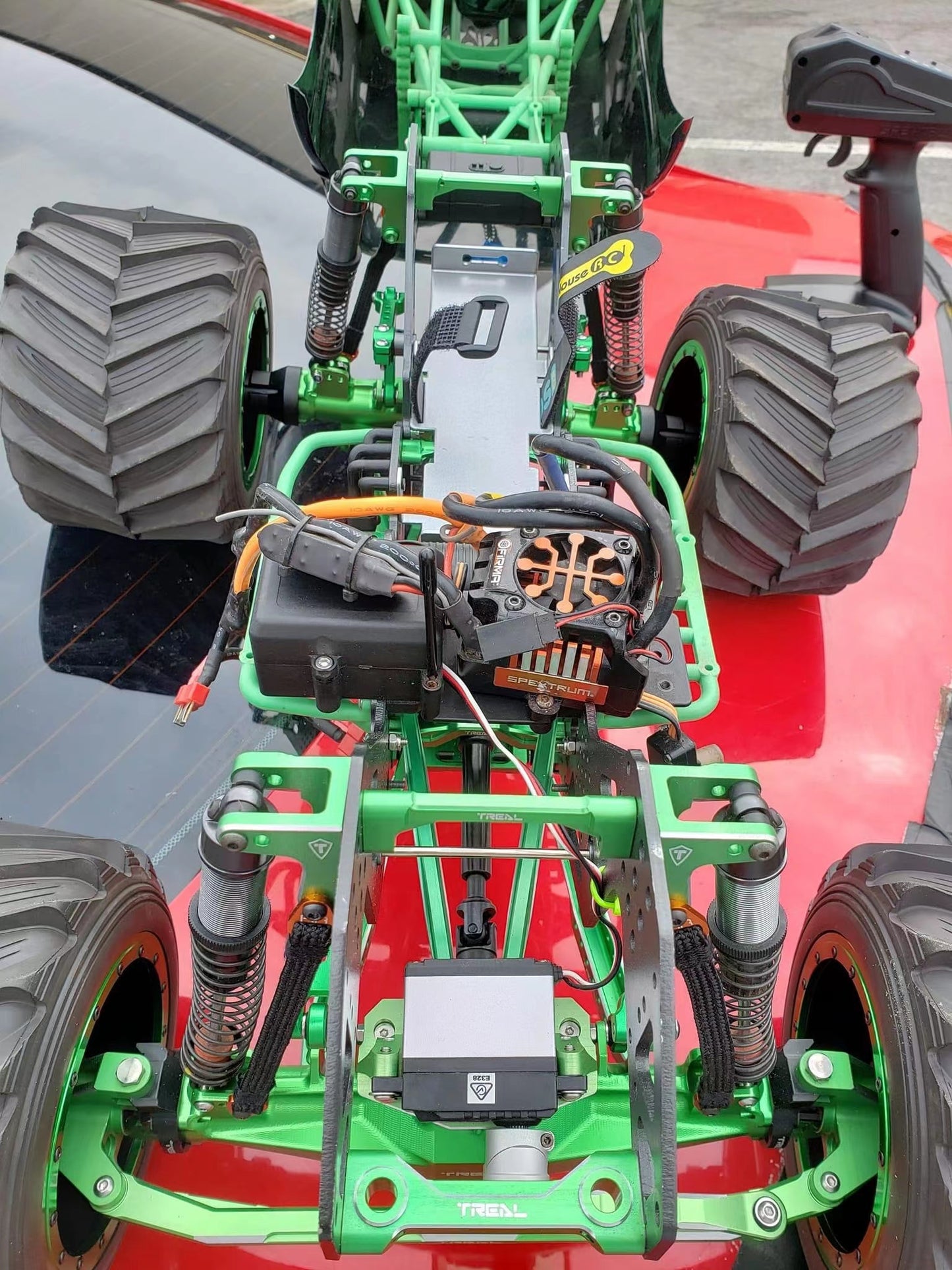 Treal Aluminum 7075 Front and Rear Cross Brace Set Chassis for LMT