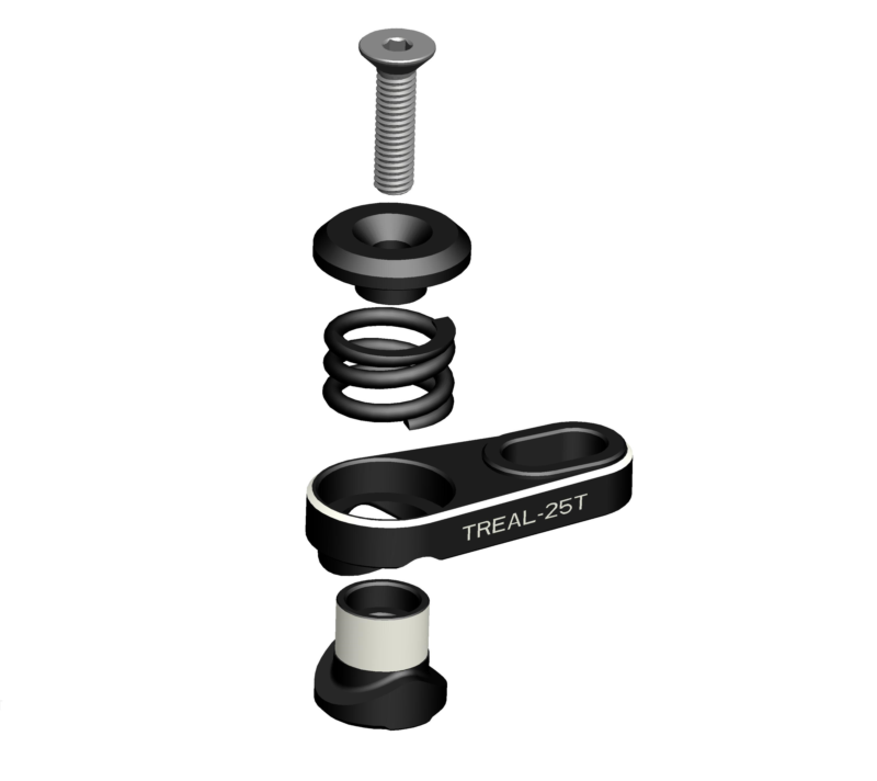 Treal Aluminum 7075 Servo Saver Set Servo Horn 25T for Axial SCX10 III