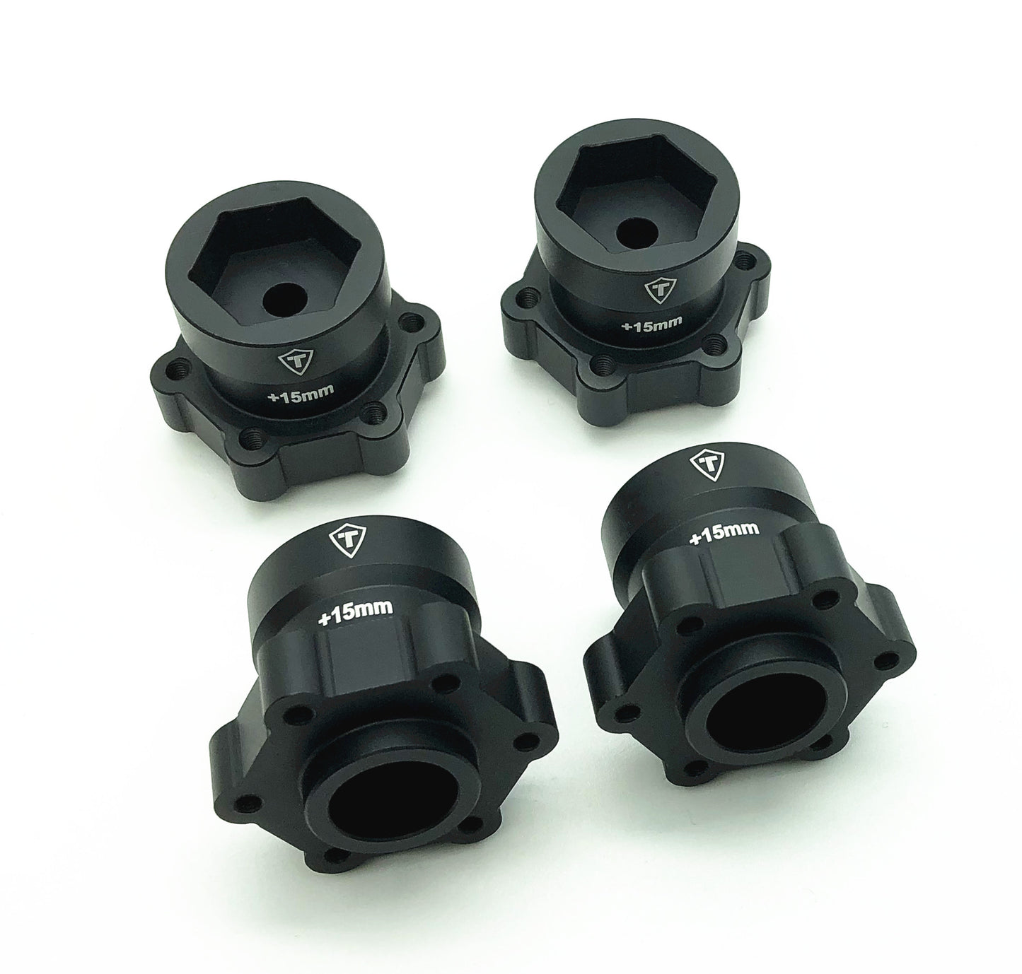 Treal Aluminum 7075 Wheel Hubs Spacers +15mm for Losi LMT