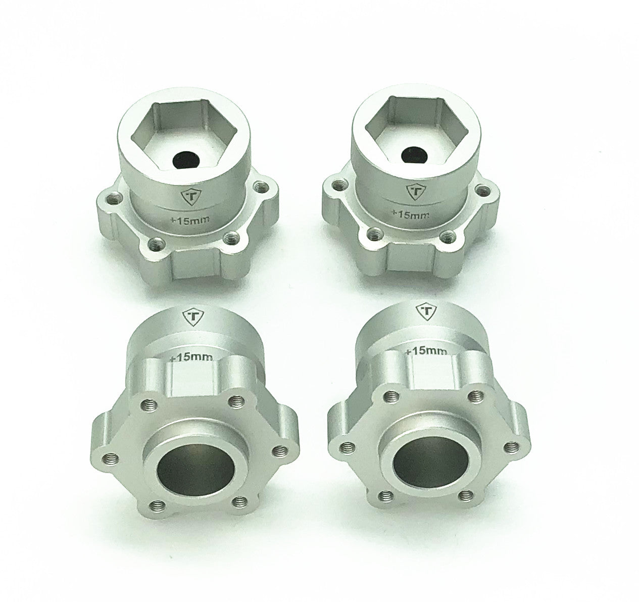 Treal Aluminum 7075 Wheel Hubs Spacers +15mm for Losi LMT