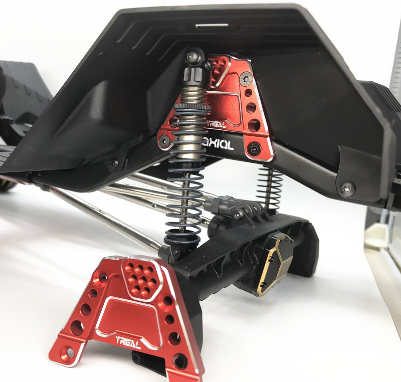Treal Aluminum Rear Shock Towers Shock Hoops for Axial SCX10 III