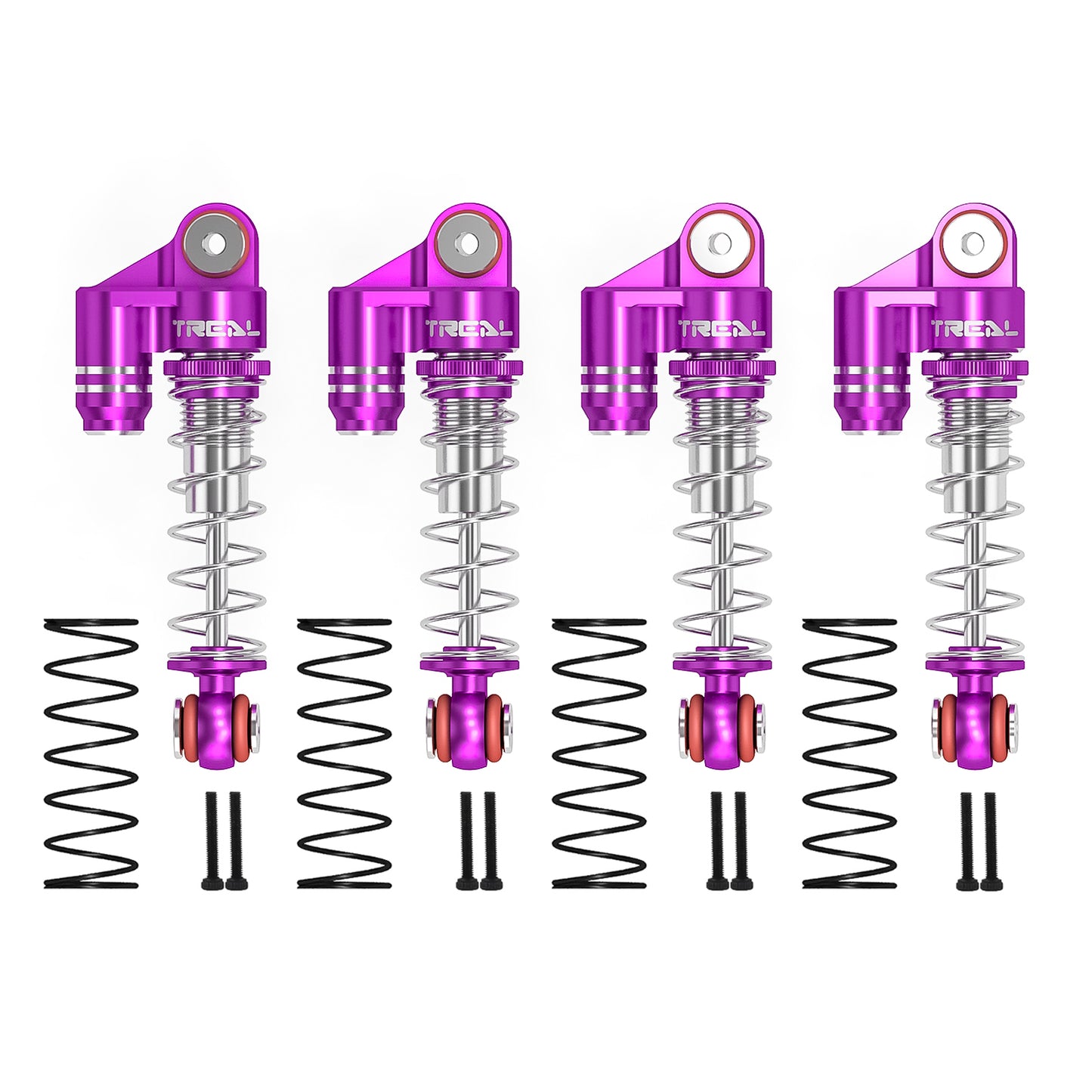 Treal SCX24 Aluminum Shocks Threaded 32mm(4P) for Axial 1/24 Deadbolt C10 Gladitor Bronco Truck