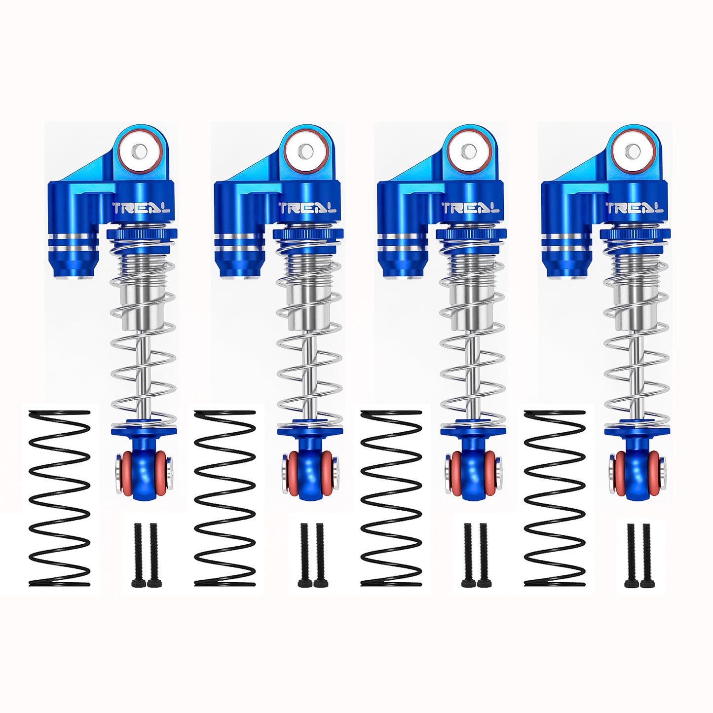 Treal SCX24 Aluminum Shocks Threaded 32mm(4P) for Axial 1/24 Deadbolt C10 Gladitor Bronco Truck