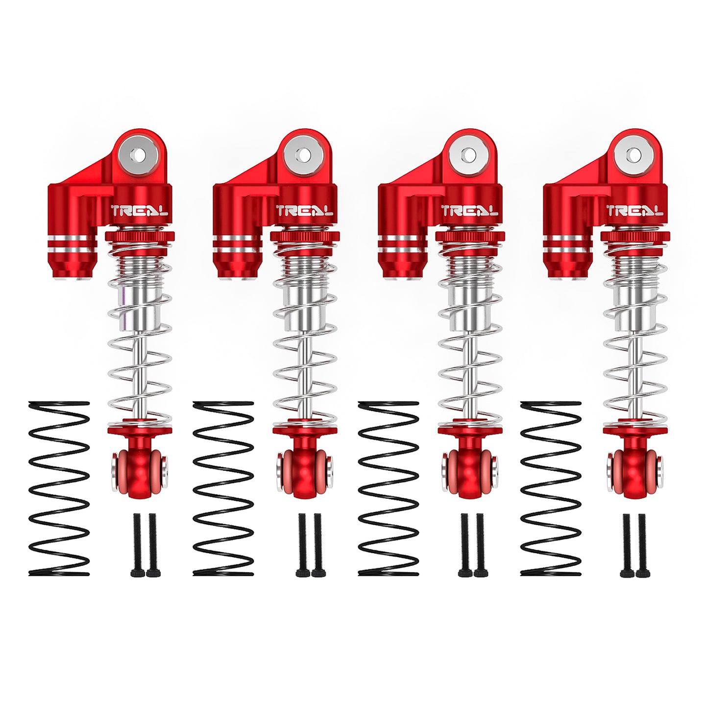 Treal SCX24 Aluminum Shocks Threaded 32mm(4P) for Axial 1/24 Deadbolt C10 Gladitor Bronco Truck