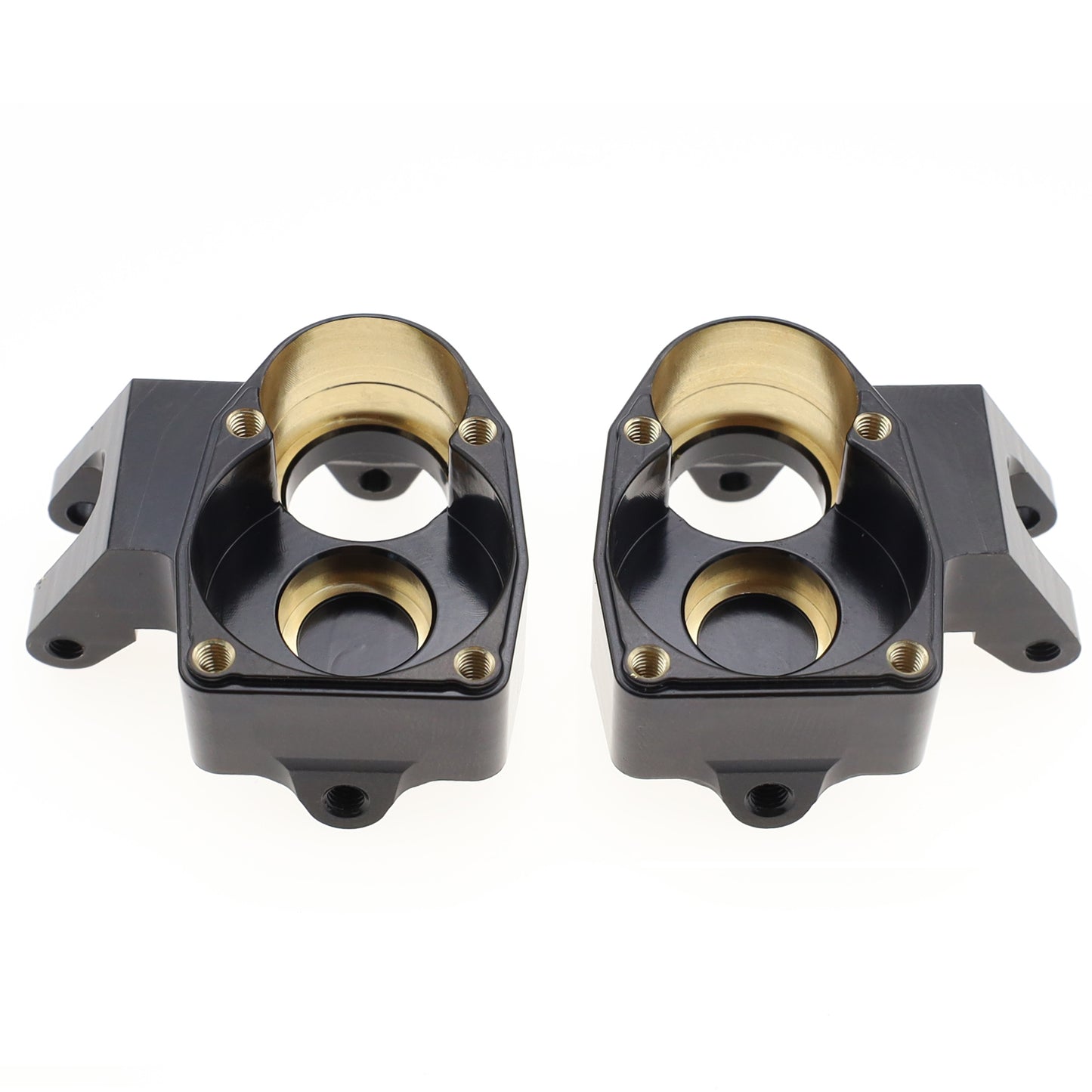 Treal Brass Front Inner Portal Covers Steering Knuckles 60g for Axial Capra UTB/SCX10 III Black-Type B