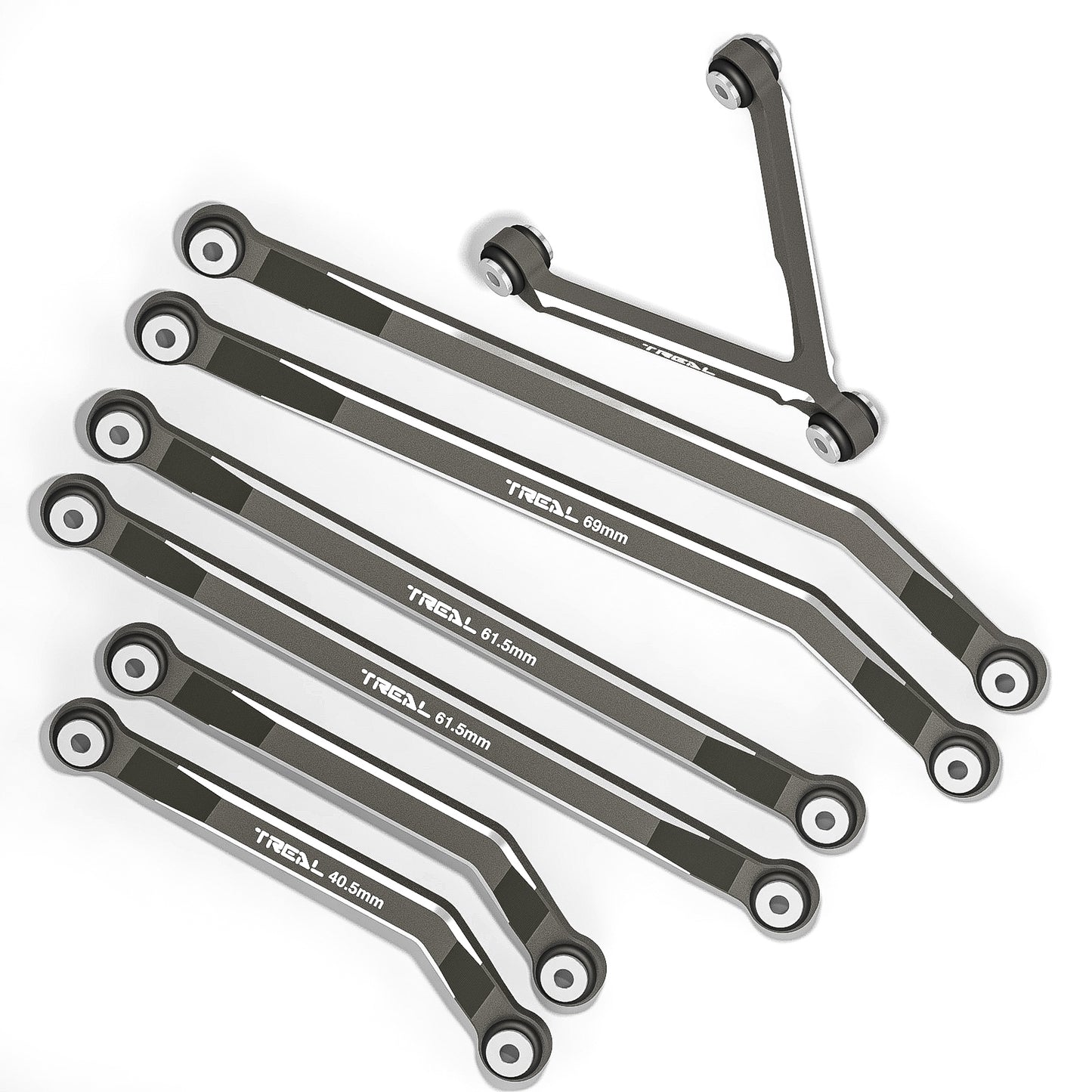 Treal Aluminum 7075 High Clearance Links Set for SCX24 Deadbolt Betty