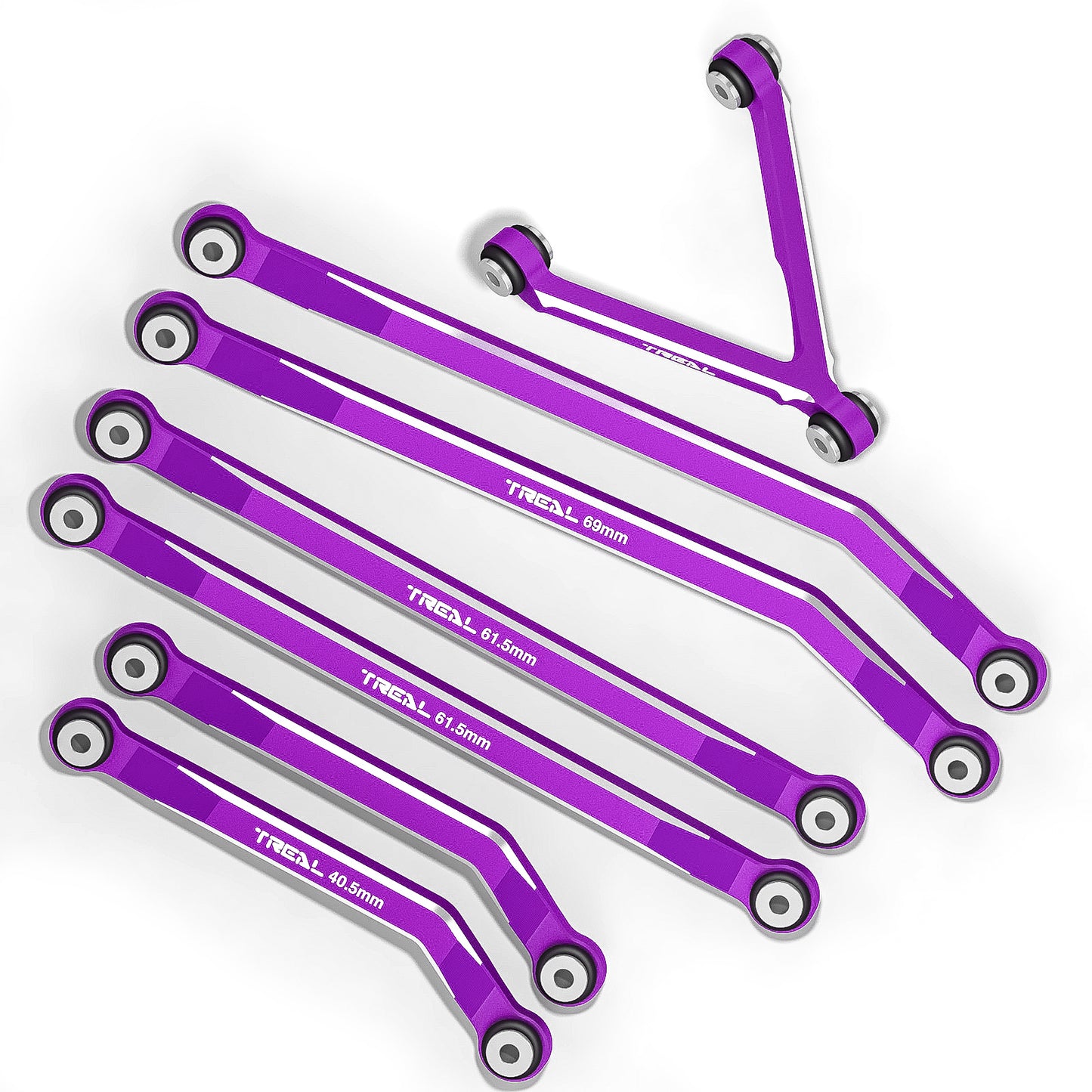 Treal Aluminum 7075 High Clearance Links Set for SCX24 Deadbolt Betty