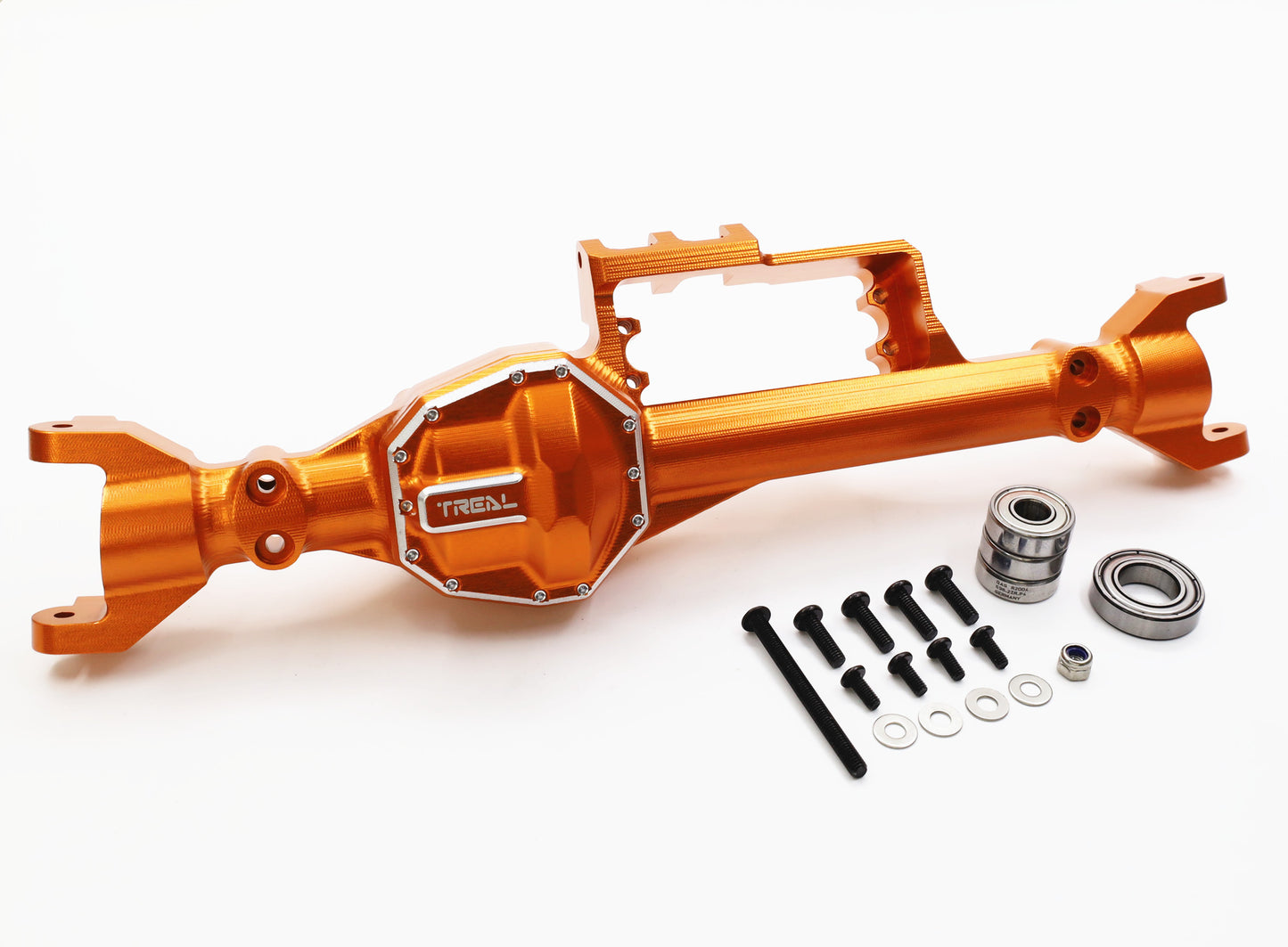 Treal Rear Steering Axle Housing Aluminum 7075 Mirror 4WS Rear Axle for Axial RBX10 Ryft