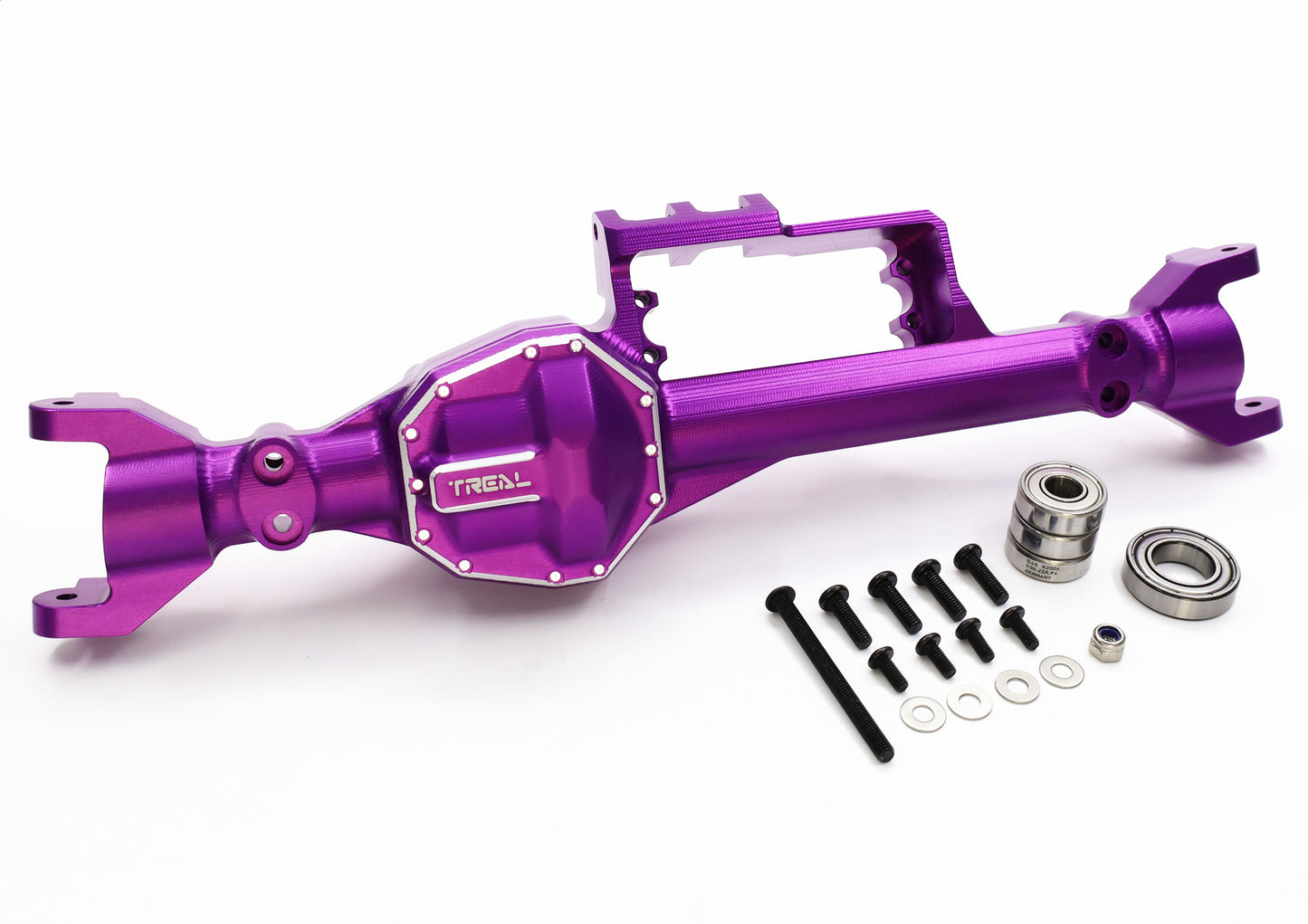 Treal Rear Steering Axle Housing Aluminum 7075 Mirror 4WS Rear Axle for Axial RBX10 Ryft