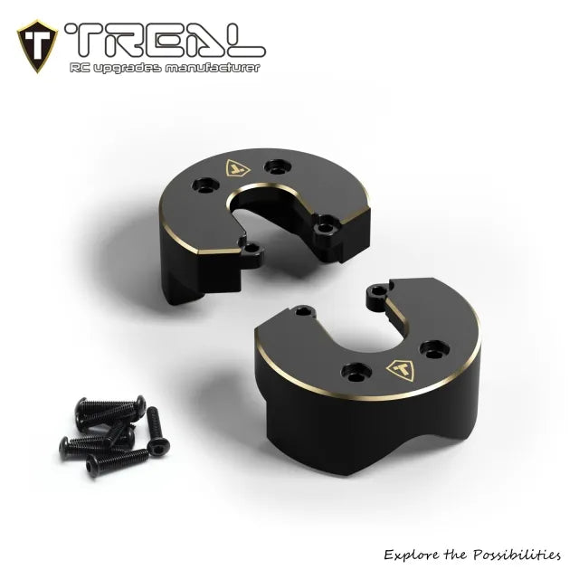 TREAL Brass Outer Portal Covers Counterweight for Axial 1/8 AXP8 Gilamon