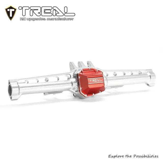 TREAL Aluminum 7075 Straight Rear Axle CNC Billet Machined Upgrades for SCX10 III Early Ford Bronco/Jeep CJ-7