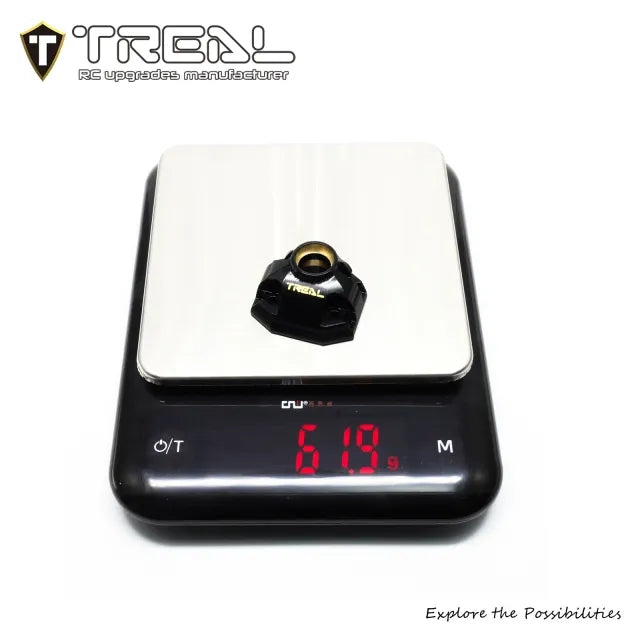 TREAL Brass Rear Axle Housing Output Differential Cover 3rd Member (61g/0.134lb) -CNC Machined Upgrades for Vanquish H10