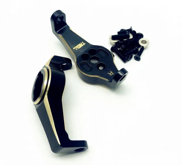 TREAL Brass Caster Blocks Protal Drive C Hub Carrier Blacken Heavy Weight Upgrades for 1/10 TRX4 TRX-4/TRX-6 Crawler