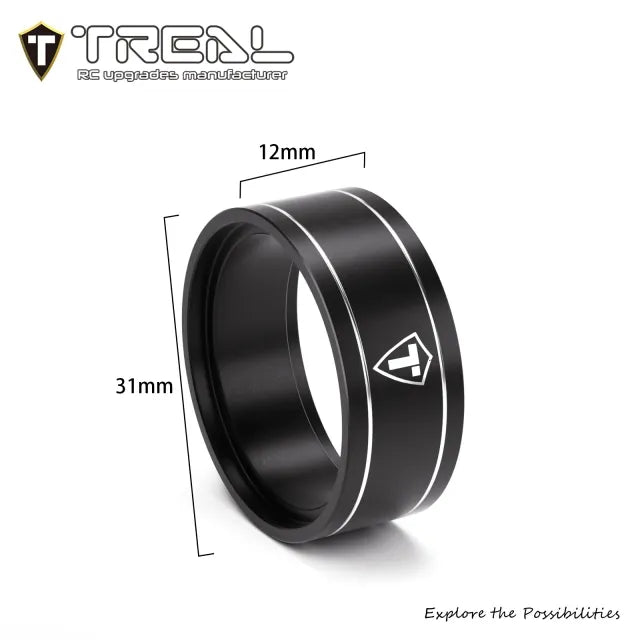 TREAL Aluminum Center Rings (4pcs) 12mm Width for 1.0 Beadlock Wheels (New Version)