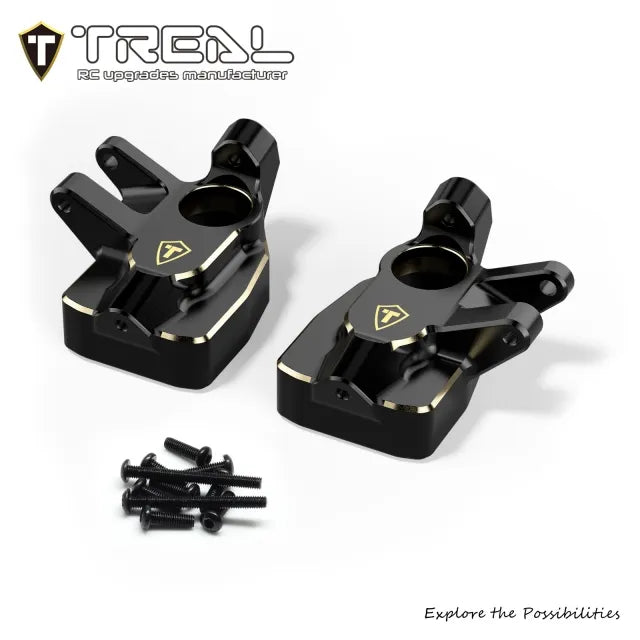 TREAL Brass Front Steering Knuckles Inner Portal Covers for Axial 1/8 AXP8 Gilamon