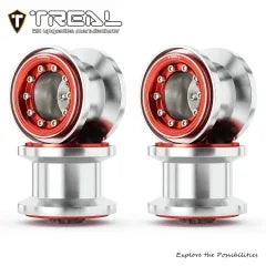 TREAL TRX4MT Beadlock Wheels High Trail Wheel Rims(4P) Aluminum Upgrades for 1/18 TRX-4MT F-150 K10