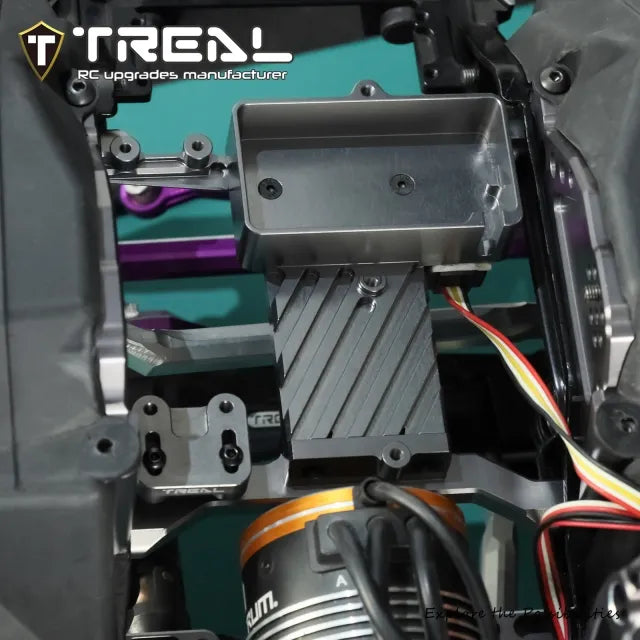 TREAL Aluminum 7075 ESC Tray Servo Mount Braket CNC Machined Upgrades for Axial SCX6