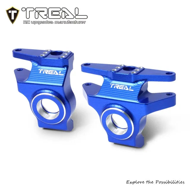 TREAL High-Strength 7075 Aluminum Front Knuckles (2pcs Set) CNC Machined Upgrades, Compatible with Vanquish H10 Optic RC Crawler