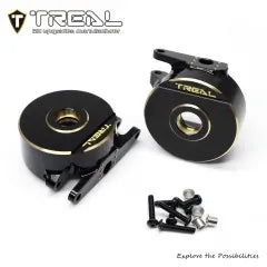 TREAL Brass Front Steering Knuckles Heavy Weight for Vanquish H10 Optic Upgrades Black(300g/0.66lb per Pair)