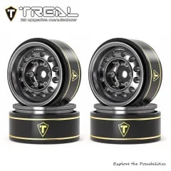 TREAL 1.0 Beadlock Wheels 12-Hole Classic Vintage Wagon Wheels for 1/24 RC Vehicle SCX24 FCX24-Type K