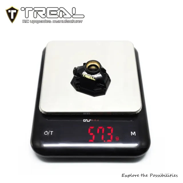 TREAL Brass Front Axle Housing Output Differential Cover 3rd Member (57g/0.126lb) -CNC Machined Upgrades for Vanquish H10