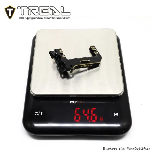 TREAL Brass Servo Mount Heavy Weight Upgrades for 1/10 Vanquish H10 Optic Black(64.6g/0.14lb)