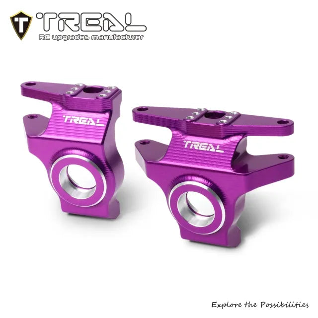 TREAL High-Strength 7075 Aluminum Front Knuckles (2pcs Set) CNC Machined Upgrades, Compatible with Vanquish H10 Optic RC Crawler
