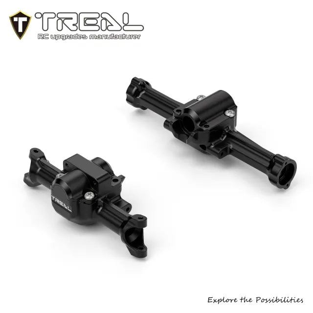 TREAL SCX30 Front and Rear Axle Housings Set CNC Machined 7075 Aluminum Upgrades