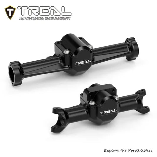 TREAL SCX30 Front and Rear Axle Housings Set CNC Machined 7075 Aluminum Upgrades