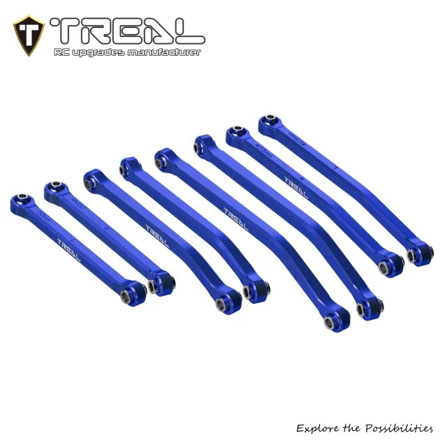 TREAL 7075 Aluminum High Clearance Chassis Links(8P) Set for Axial SCX30
