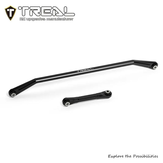 TREAL Aluminum 7075 Front Steering Linkages Set Rod Links for Axial 1/8 AXP8 Gilamon