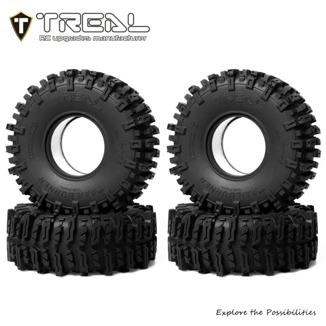 TREAL 1.9 Crawler Tires Tyres 1.9'' Soft and Sticky Tyre f1/10 1/10 RC Crawler(44*120mm)-B X004XTMME7