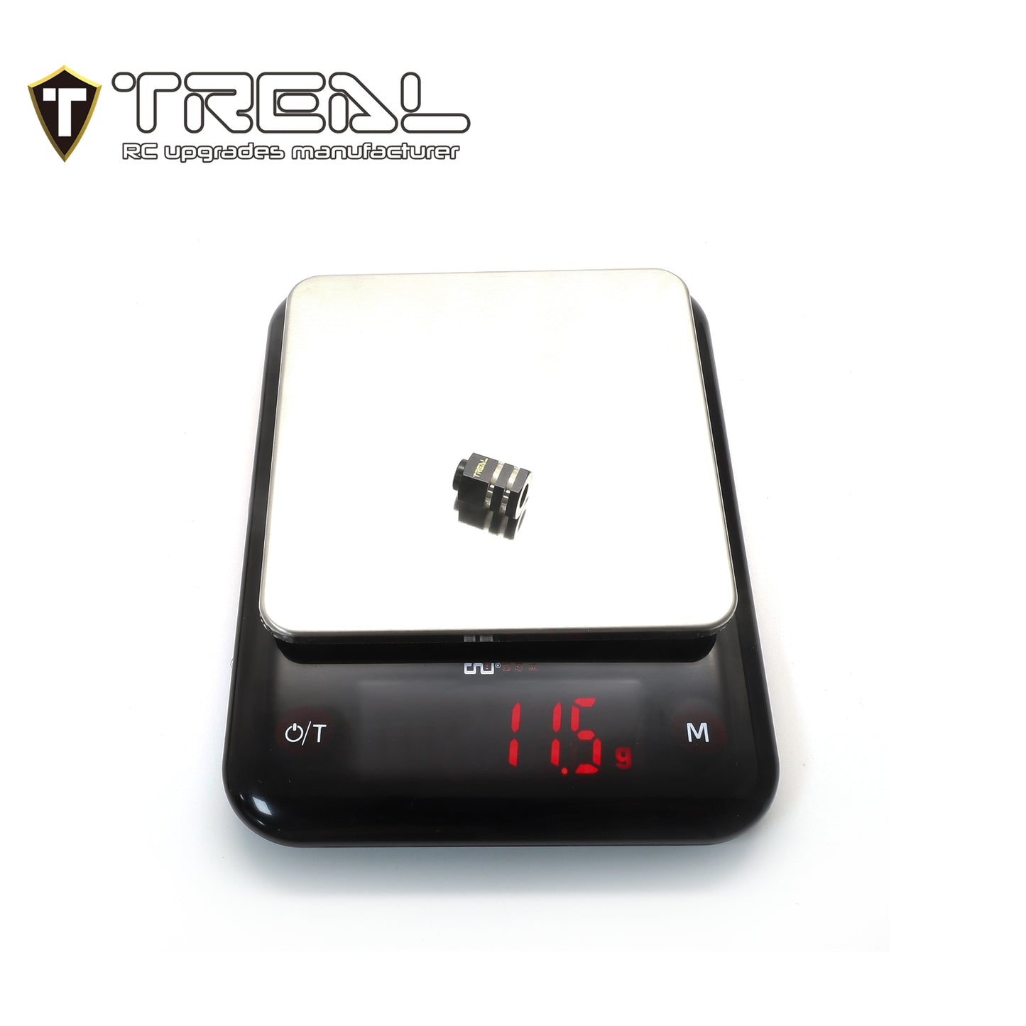 Treal Brass Extended Wheel Hubs Hex Pins Blackening 4pcs-Set for TRX-4 RC Car +10mm Black