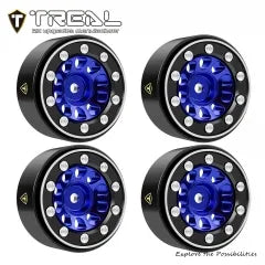 TREAL Aluminum Beadlock Wheels (4P) 0.7'' Wheel for Axial SCX30-Type E