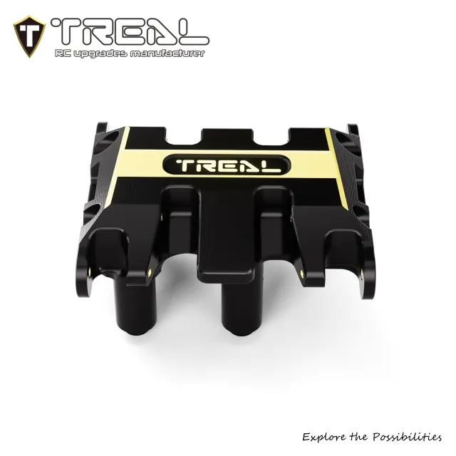 TREAL Brass Center Skid Plate Board for Axial SCX30