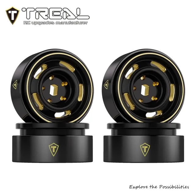 TREAL Brass Beadlock Wheels(4P) for Axial SCX30