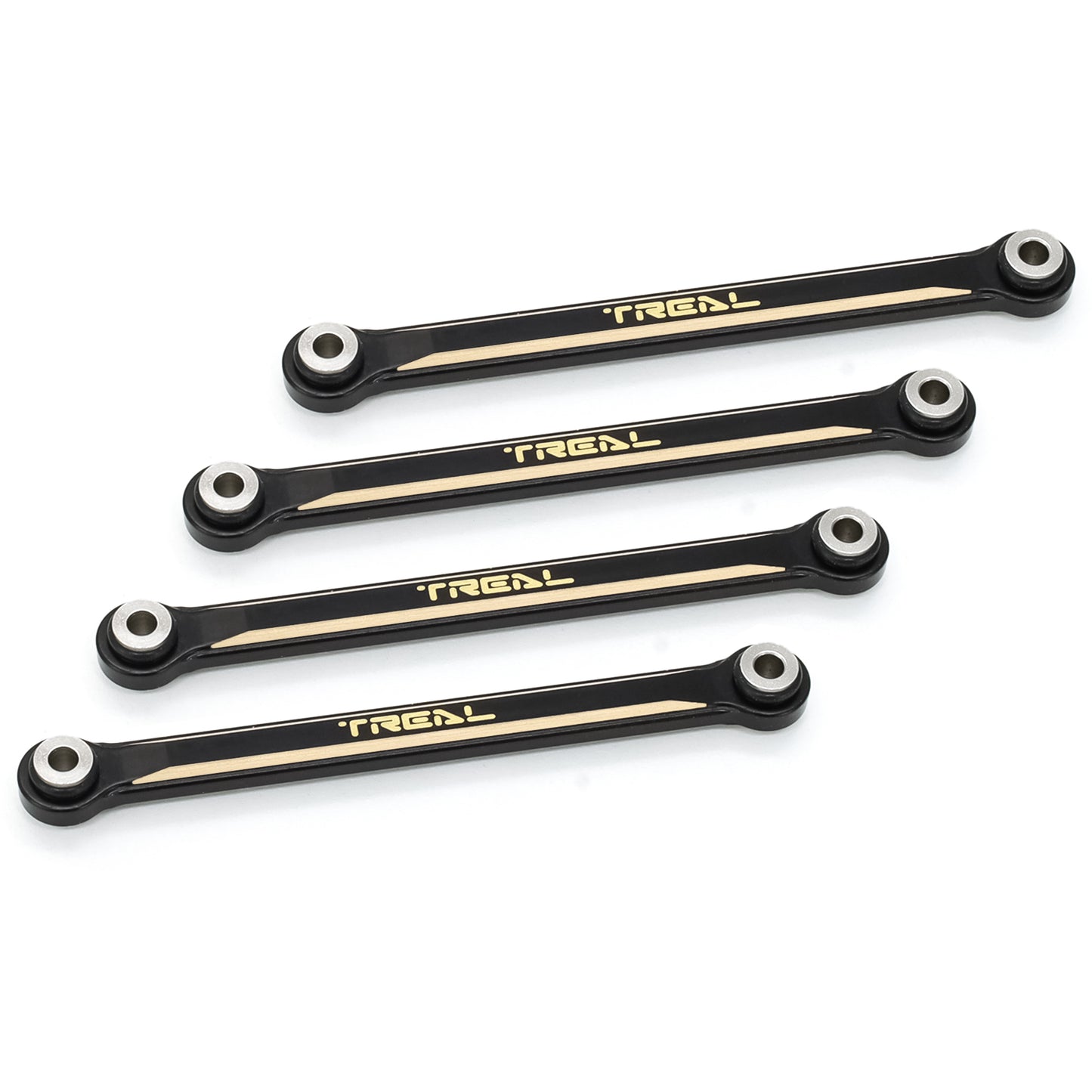 TREAL Brass FCX24 Lower Links Set (4pcs) Lower Chassis 4-Links for FMS FCX24 1:24