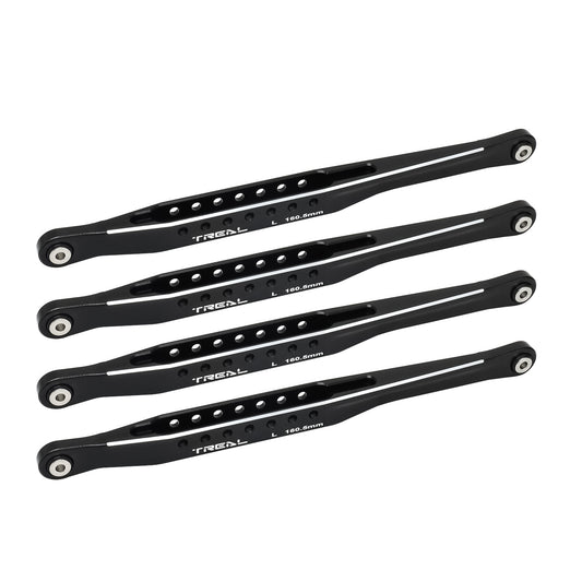 TREAL Lower 4 Trailing Arms Links Set, Aluminum 7075 Lower Chassis Links for Losi LMT 4WD Solid Axle Mega Truck Bog Hog/King Sling