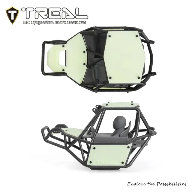 TREAL Nylon Cage with Panels DIY Kit for Axial SCX24 C10 JLU Bronco Base Camp 4Runner Upgrade Parts