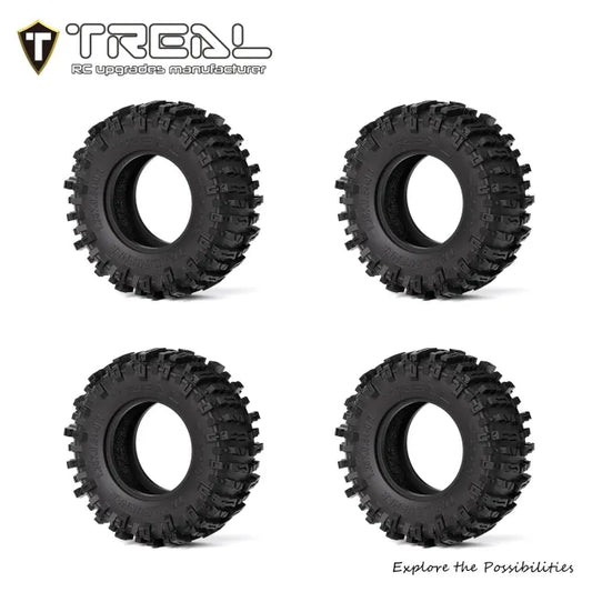 TREAL 0.7'' Tires Trailburner MudVortex Crawler Tire(4P) for 1/30 Axial SCX30-07103