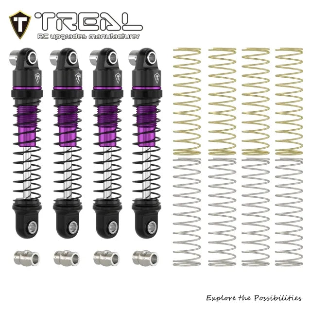 TREAL Aluminum Adjustable Dampers (4P) 26mm for Axial SCX30