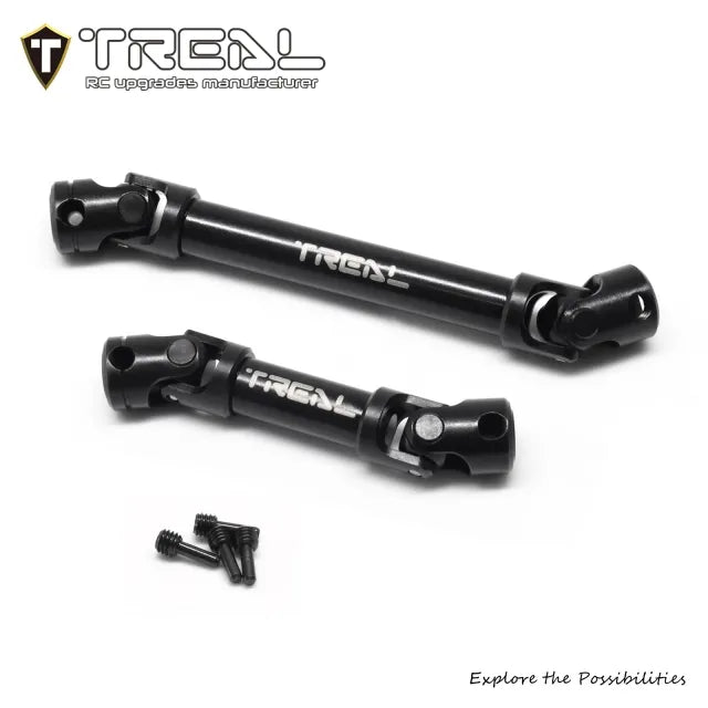 TREAL Heavy Duty Steel Center Slider Driveshaft Set (2P) for 1/18 TRX4MT K10 F150